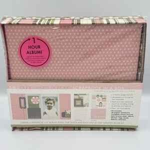 SEI‎ Scrapbook Album Kit 17 Page Layouts, Embellishments, Keepsake Box 8x8